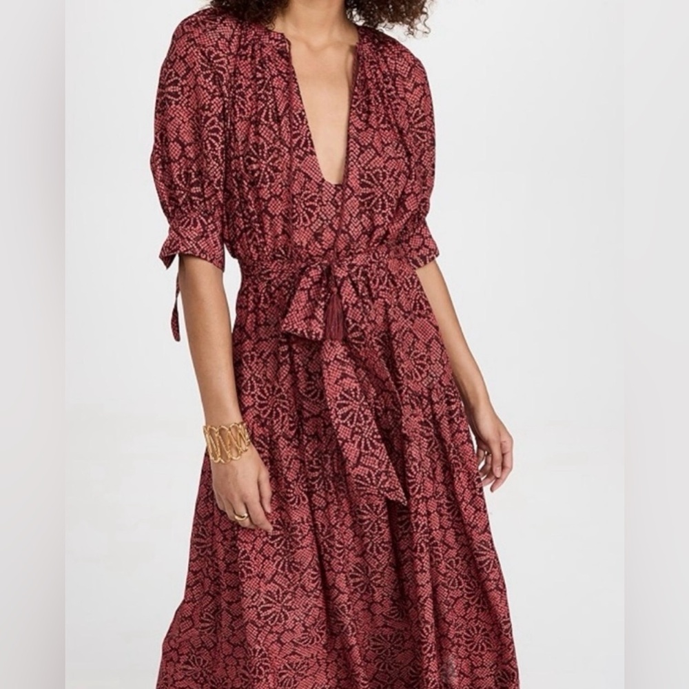 Ulla Johnson Red Patterned Dress